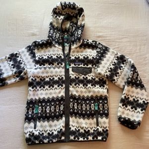 Patagonia women synchilla fleece zip up with hood jacket